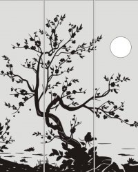 Пескоструйный рисунок Дерево 103